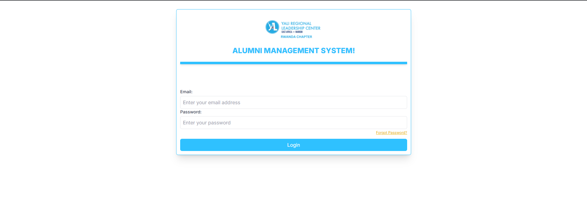 Alumni Management System for YALI Rwanda Chapter cover